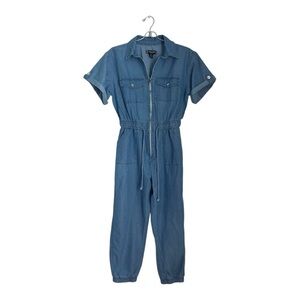 Helium London Women’s Jumpsuit/Romper Short Sleeve Blue Jeans Size Medium
